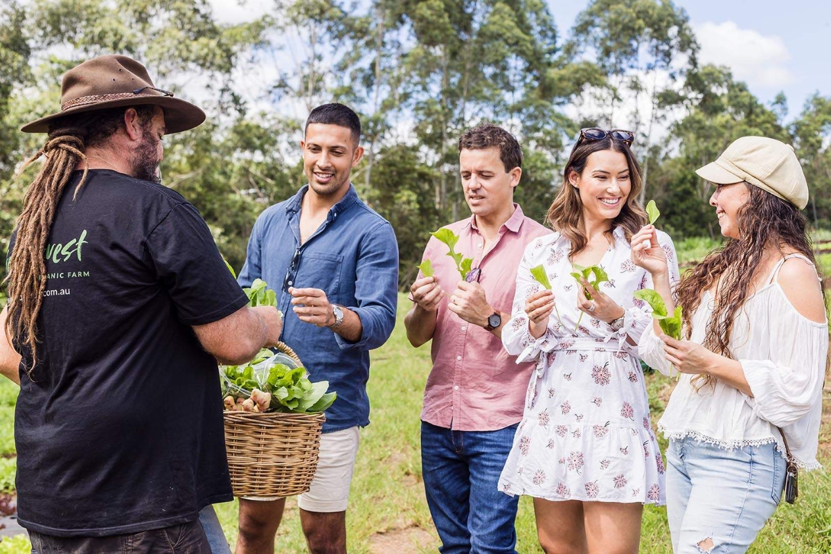 Chef leading a farm masterclass in the Sunshine Coast hinterland during The Curated Plate